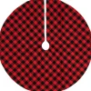 20" Red And Black Buffalo Plaid Mini Christmas Tree Skirt