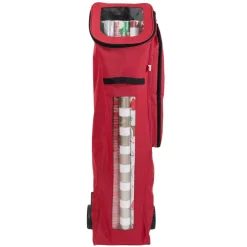 44" Red And Black Ez Roller Wrapping Paper Storage Bag