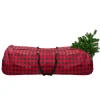 Red And Black Plaid Rolling Tree Christmas Tree Storage Bag For Artificial Trees Up To 7.5Ft