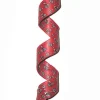3' Red And Black Twisted Bandana Paisley Christmas Garland, Unlit