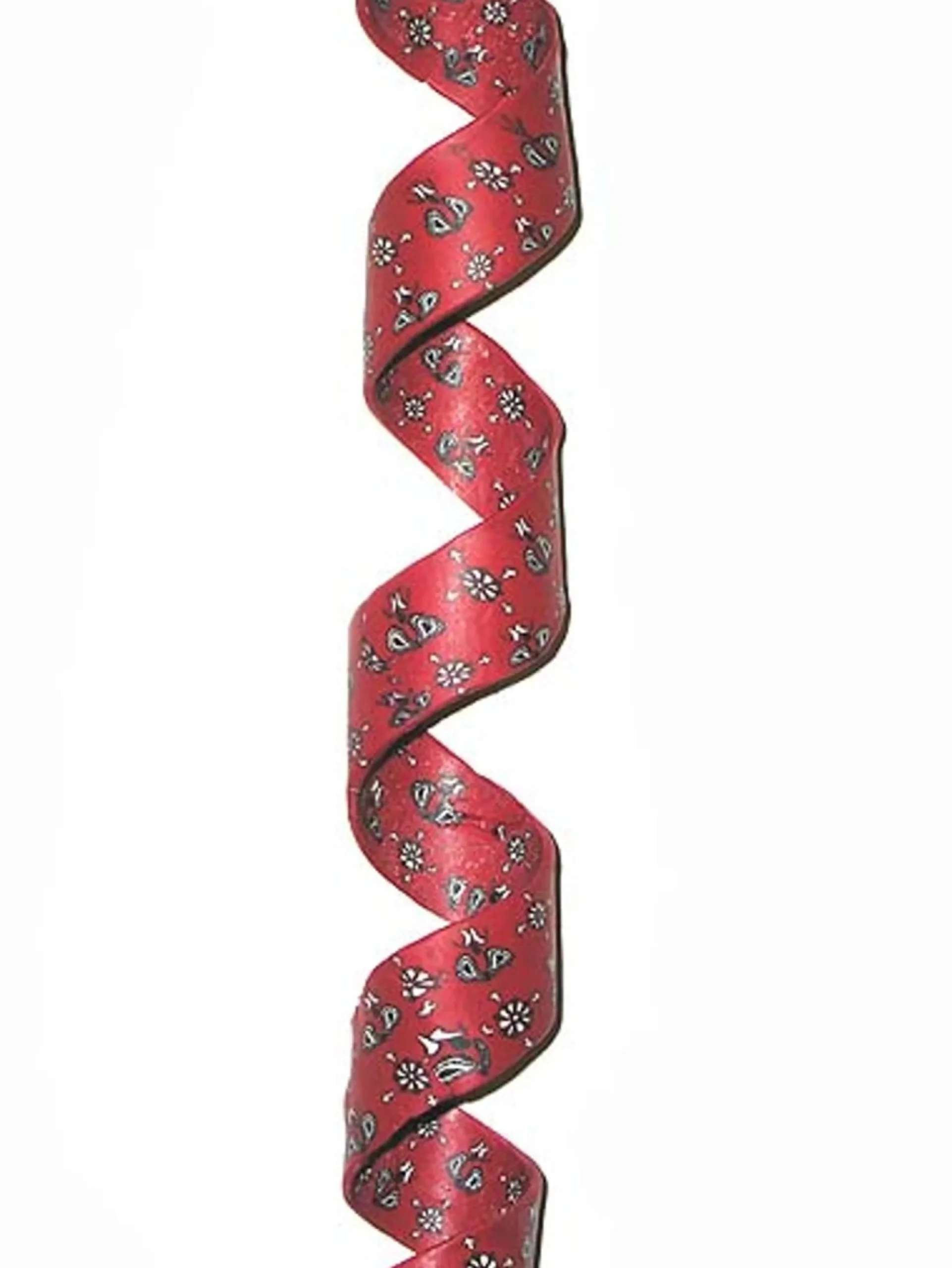 3' Red And Black Twisted Bandana Paisley Christmas Garland, Unlit