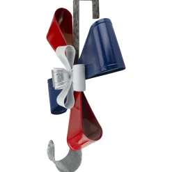 21.25" Red And Blue Christmas Wreath Hanger
