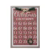 21" Red And Brown Plaid Wooden Framed Christmas Countdown Wall Decor