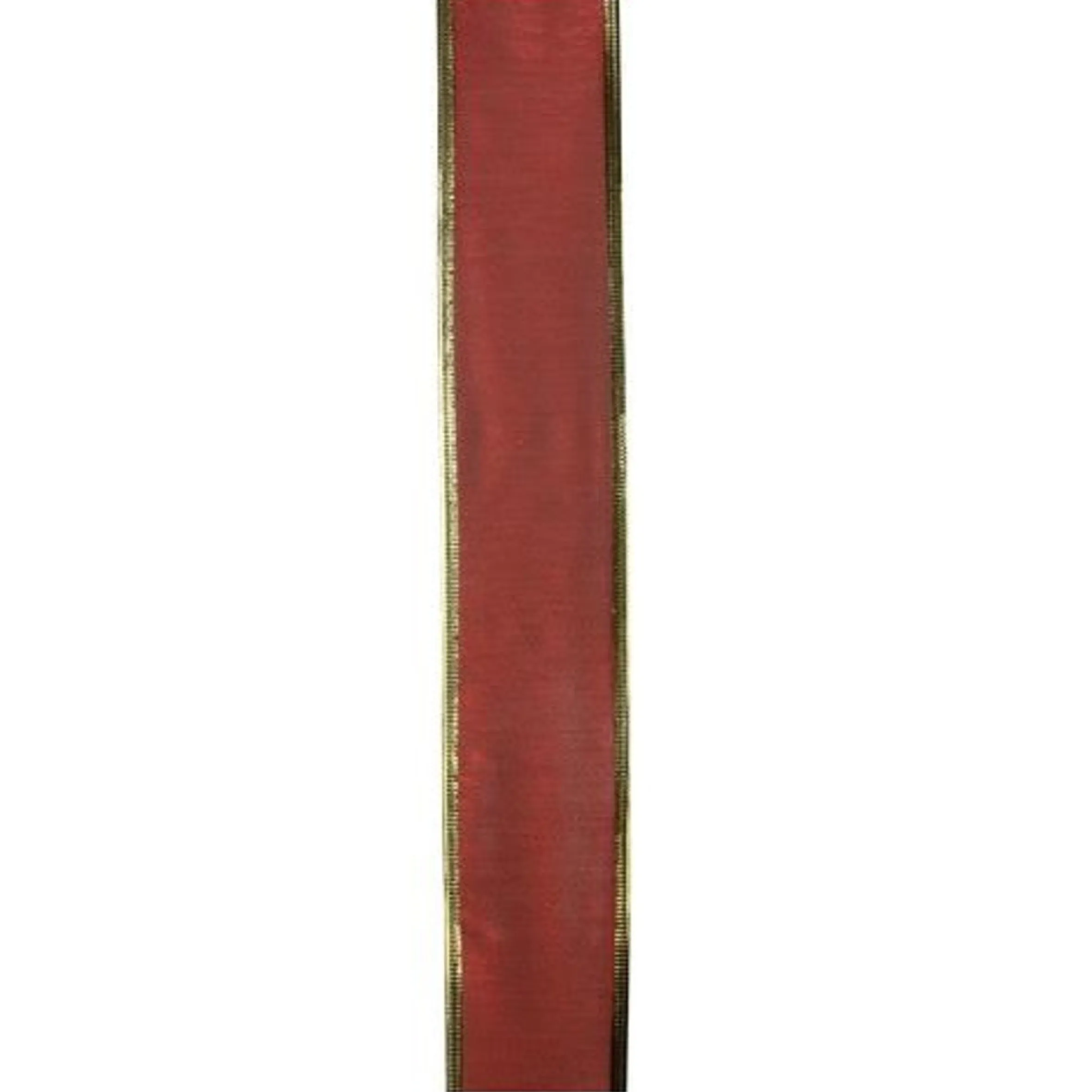 Red And Gold Solid Christmas Wired Craft Ribbon 2.5" X 10 Yards