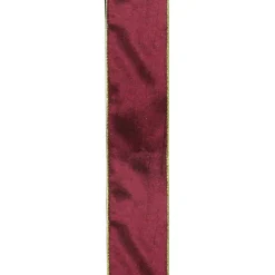 Red And Gold Wired Christmas Craft Ribbon 2.5" X 10 Yards