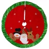 42" Red And Green Christmas Themed Round Tree Skirt