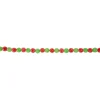 6' Red And Green Glittered Candy Drop Christmas Garland, Unlit