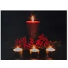 Red And Green Led Lighted Candles Christmas Canvas Wall Art 12" X 15.75"