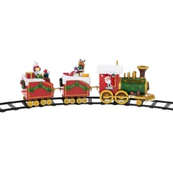 Red And Green Led Lighted Musical And Animated Christmas Train
