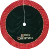 48" Red And Green 'Merry Christmas' Plaid Christmas Tree Skirt