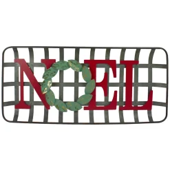 30" Red And Green "Noel" Rustic Tobacco Basket Christmas Wall Decor