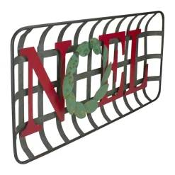 30" Red And Green "Noel" Rustic Tobacco Basket Christmas Wall Decor