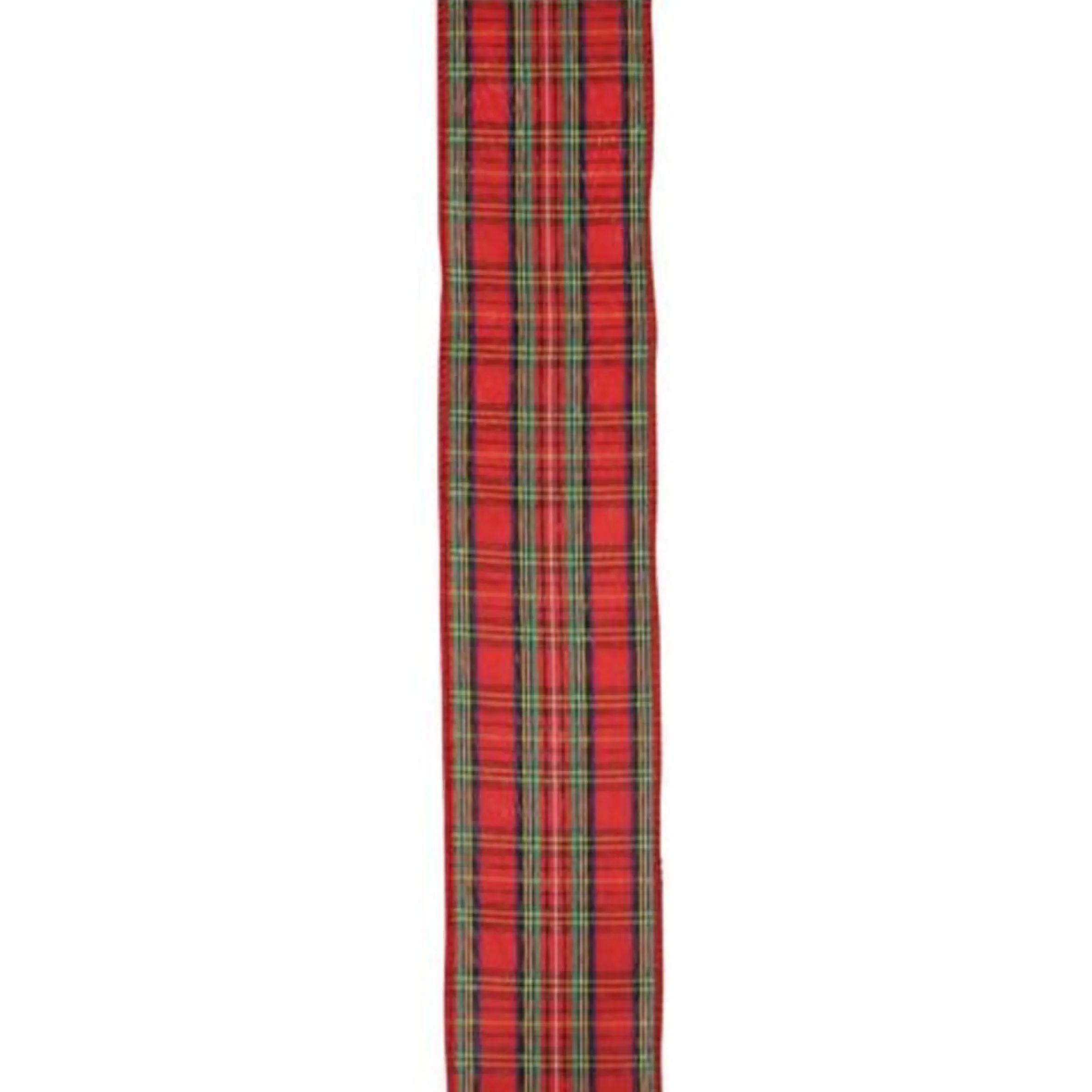 Red And Green Plaid Wired Christmas Craft Ribbon 2.5" X 10 Yards