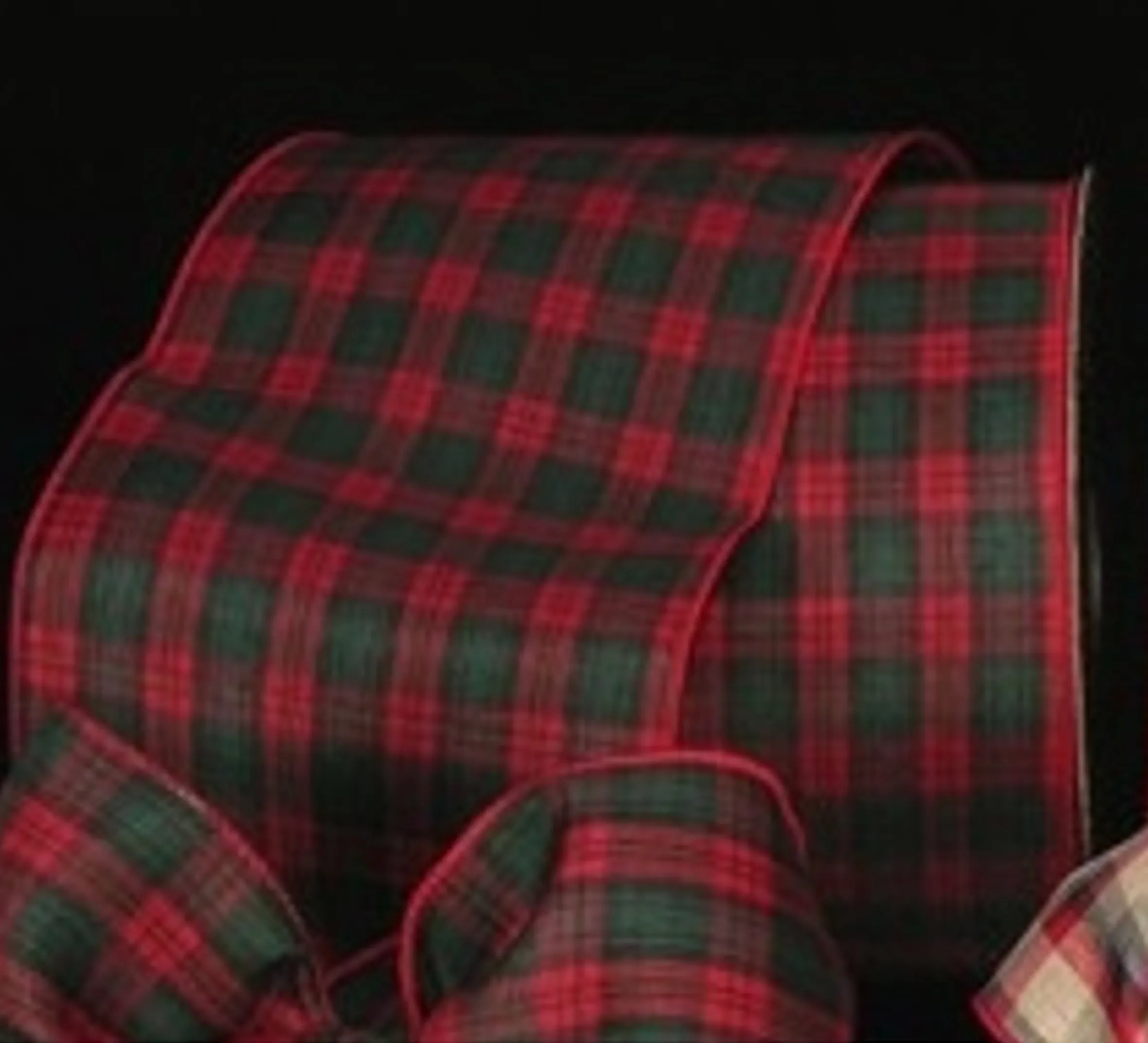 Red And Green Plaid Wired Craft Ribbon 5" X 50 Yards