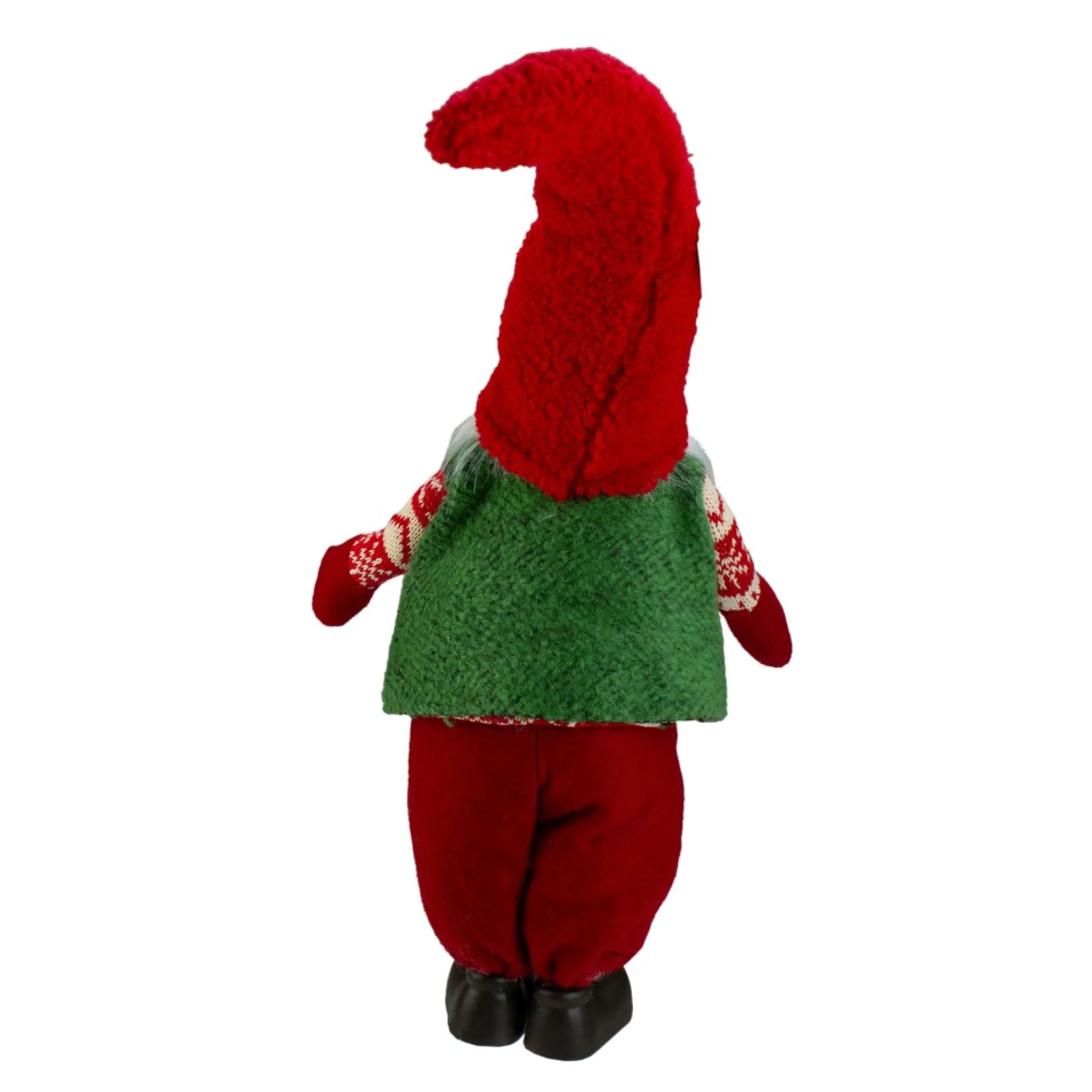 23" Red And Green Santa Christmas Gnome Tabletop Figure