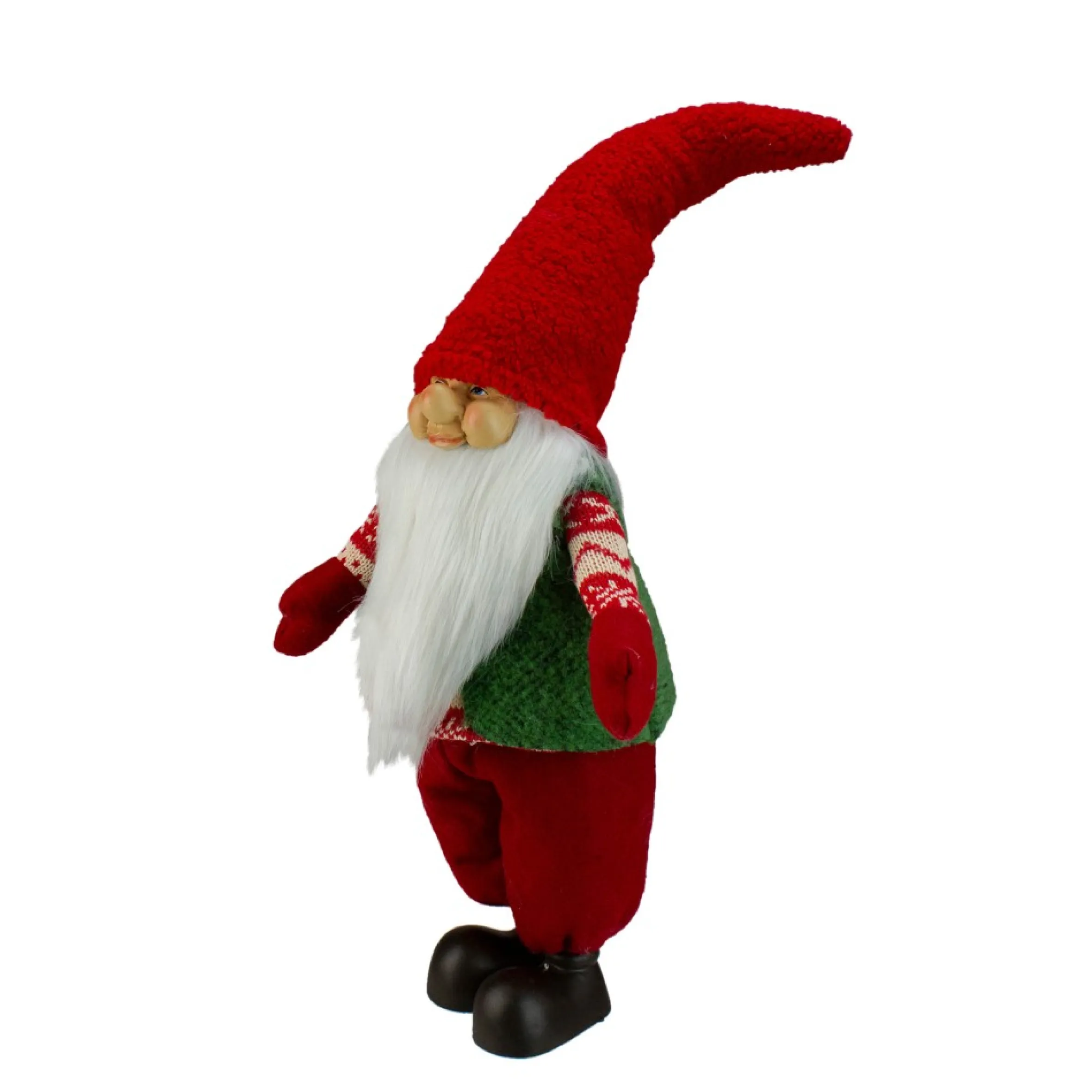 23" Red And Green Santa Christmas Gnome Tabletop Figure
