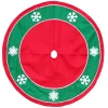 48" Red And Green Snowflakes Christmas Tree Skirt