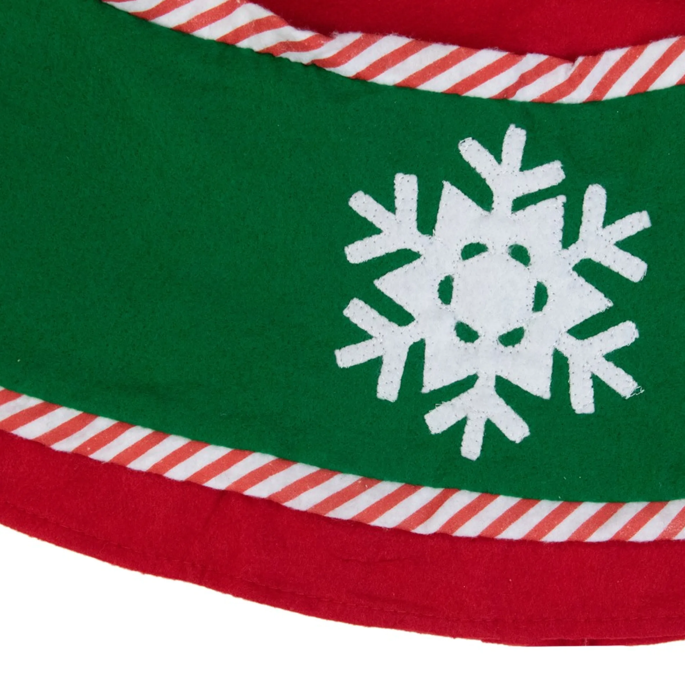 48" Red And Green Snowflakes Christmas Tree Skirt