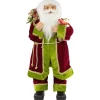 24" Red And Green Standing Santa With Presents Christmas Figure