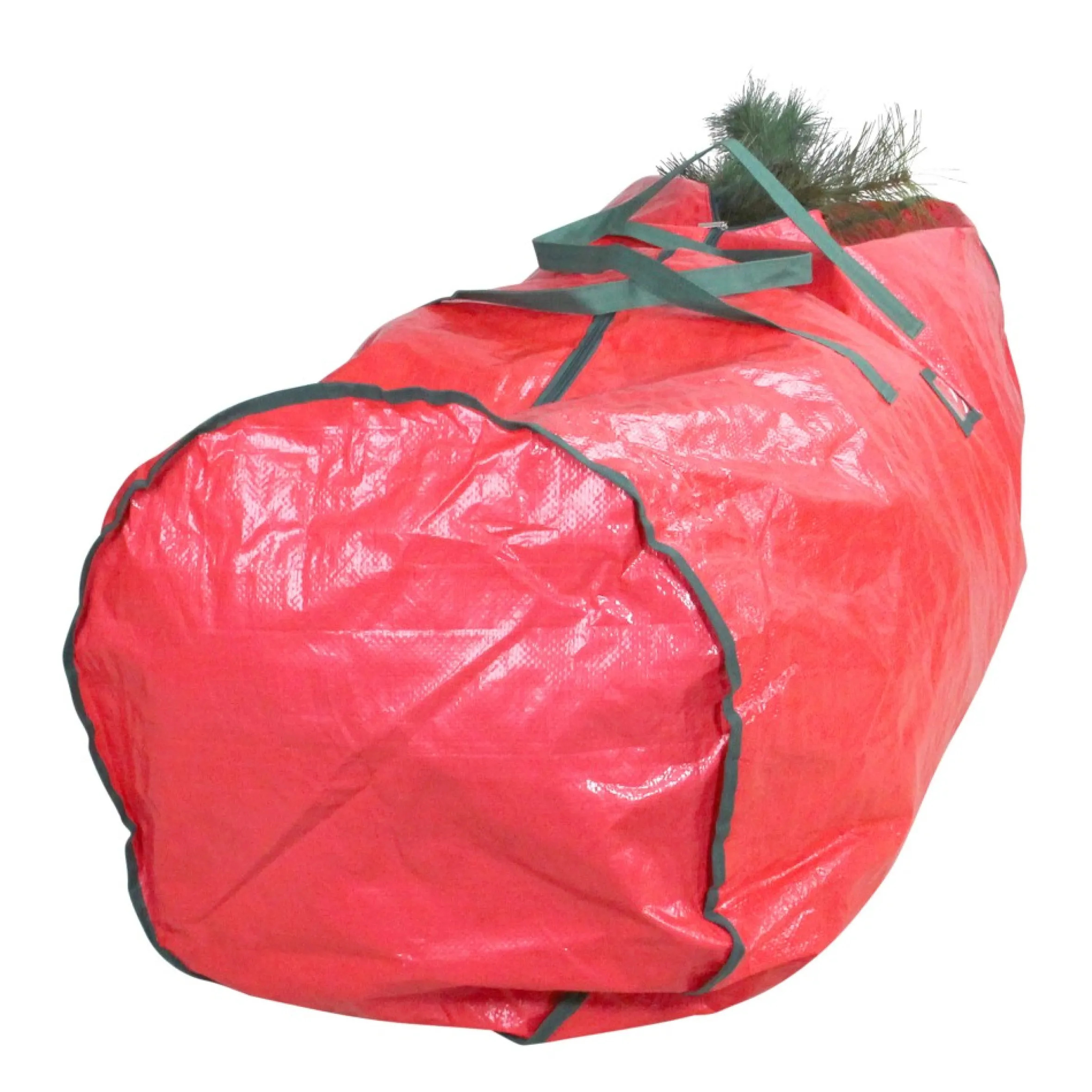 53" Red And Green Storage Bag For 7.5' Artificial Christmas Trees