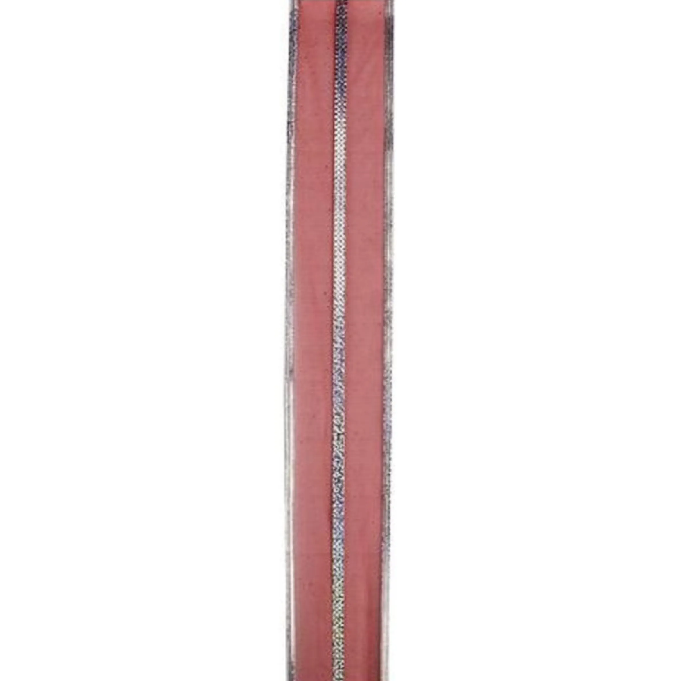 Red And Silver Striped Christmas Wired Craft Ribbon 2.5" X 10 Yards