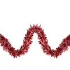 Red And Silver Wide Cut Christmas Tinsel Garland - 12 Feet, Unlit