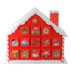 10.25" Red And White Advent House With Chimney Storage Box