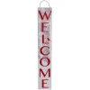 Red And White Cardinal 'Welcome' Christmas Wall Decor