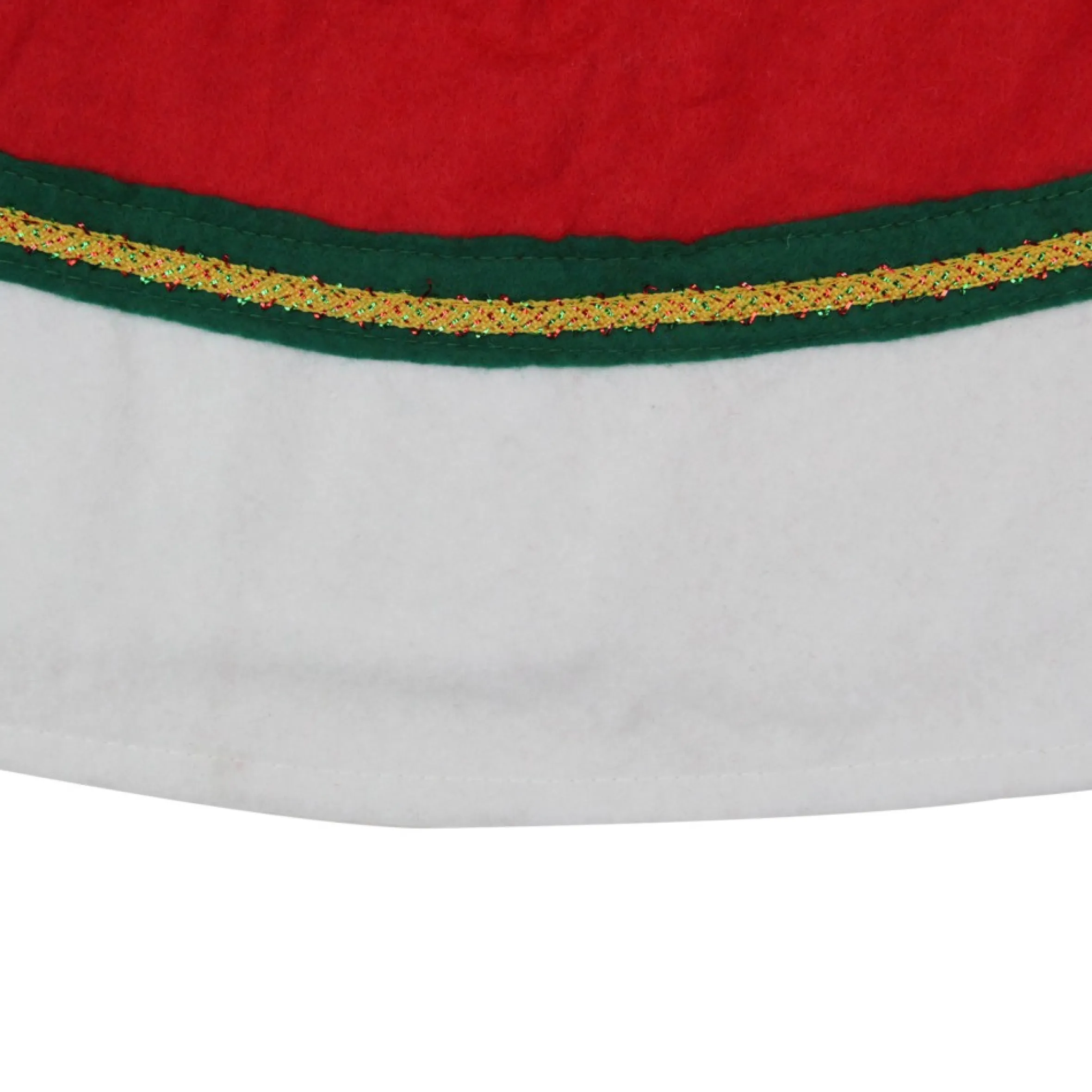 48" Red And White Contemporary Christmas Tree Skirt