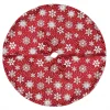 20" Red And White Glitter Snowflake Mini Christmas Tree Skirt