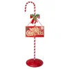 39" Red And White Merry Christmas Outdoor Candy Cane Sign