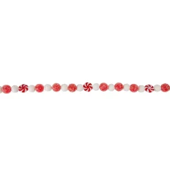 4' Red And White Peppermint Candy Christmas Garland