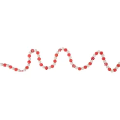 4' Red And White Peppermint Candy Christmas Garland