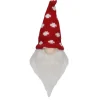 5" Red And White Santa Gnome With Polka Dot Hat Tabletop Christmas Decoration