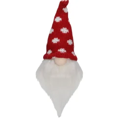 5" Red And White Santa Gnome With Polka Dot Hat Tabletop Christmas Decoration