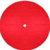 48" Red And White Shell Reversible Christmas Tree Skirt