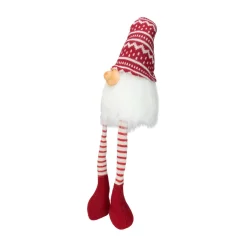 29" Red And White Smiling Gnome Christmas Decoration
