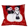 13" Red And White "Snow Much In Love" Mr & Mrs Snowman Throw Pillow