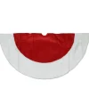 48" Red And White Traditional Christmas Tree Skirt