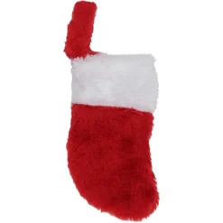 6" Red And White Traditional Cuff Mini Christmas Stocking