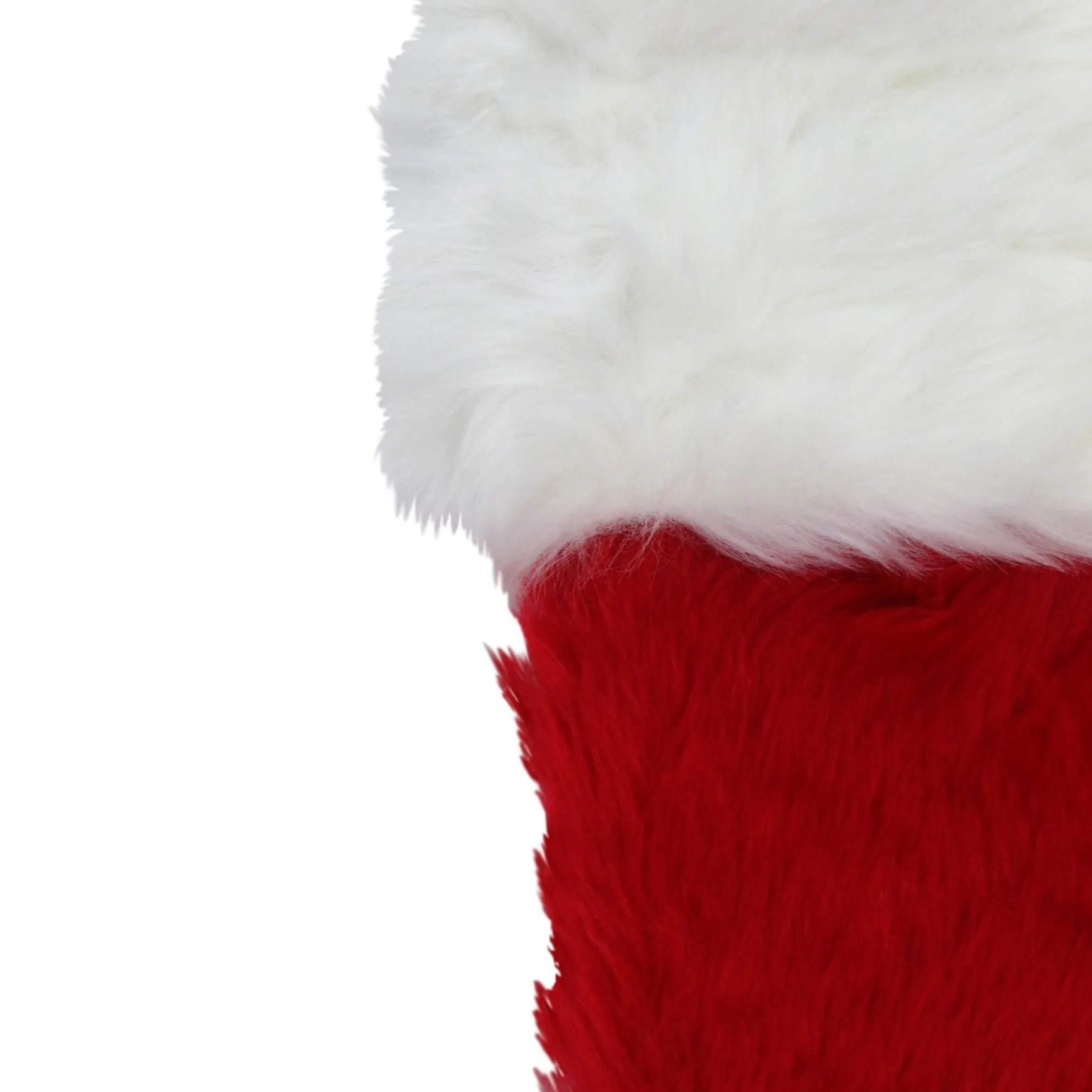 20" Red And White Traditional Cuff Extra Plush Christmas Stocking