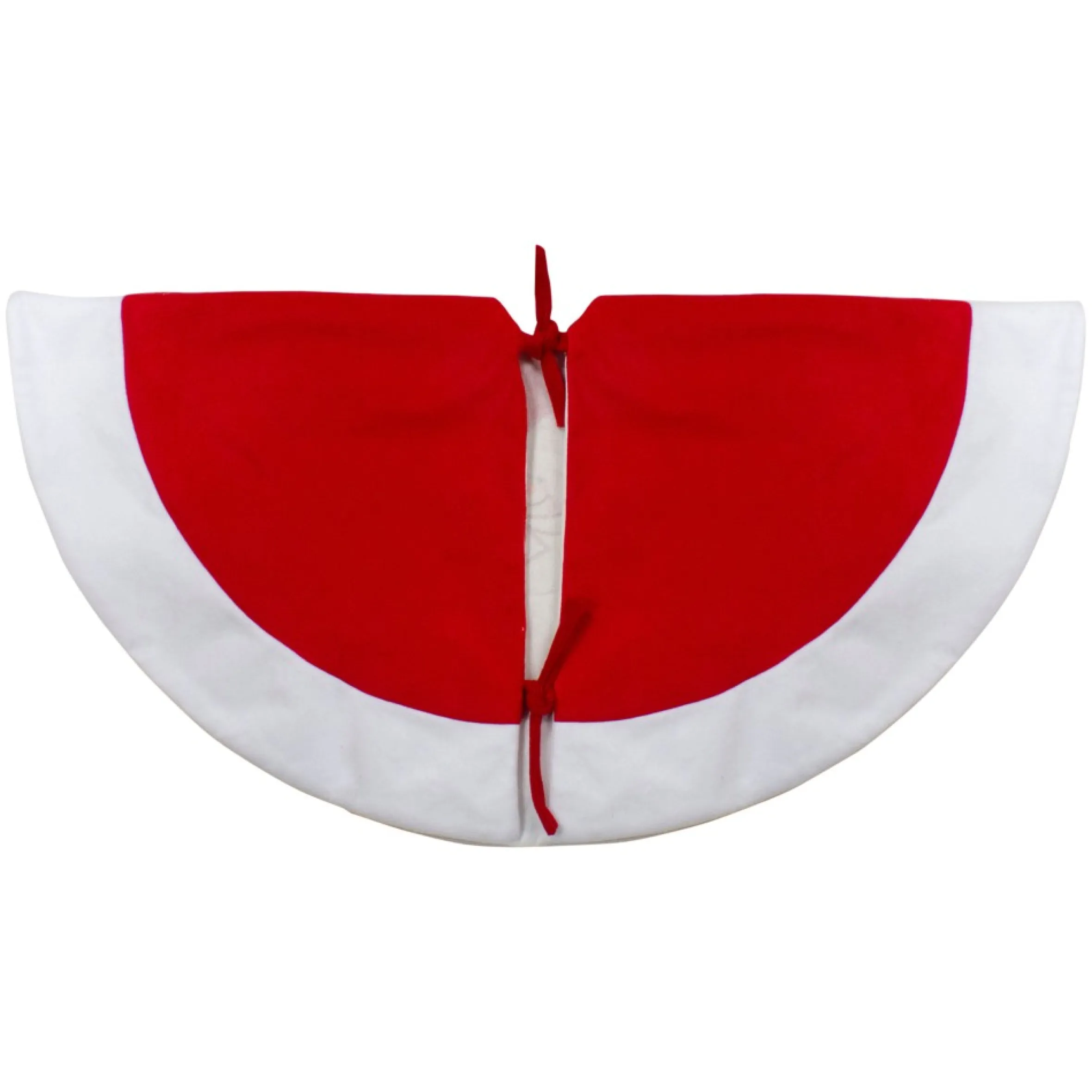 36" Red And White Winter Snowman Embroidered Christmas Tree Skirt