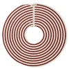 44" Red And White Woven Candy Cane Round Christmas Tree Skirt