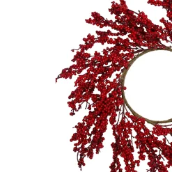 28" Red Berries Artificial Christmas Wreath - Unlit
