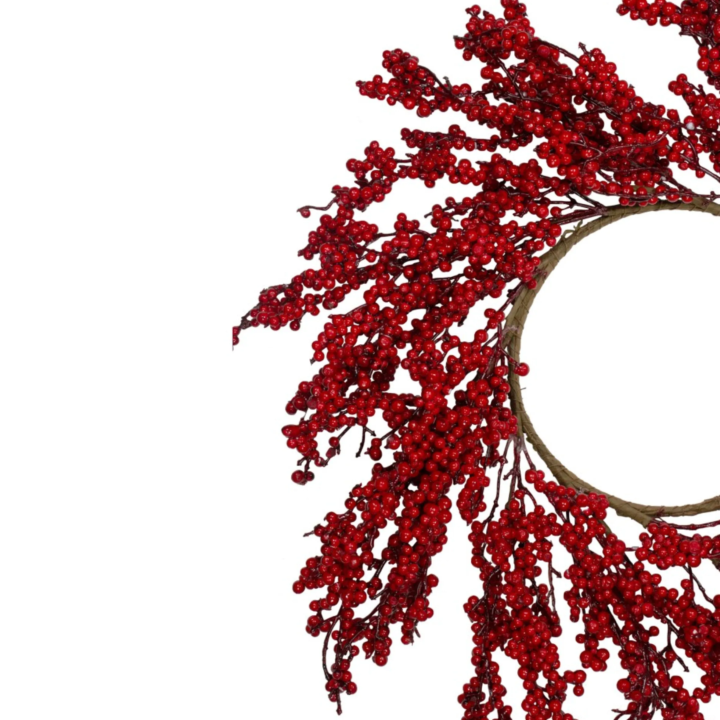 28" Red Berries Artificial Christmas Wreath - Unlit