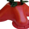 Red Christmas Tree Stand With Clamping System - For Live Trees Up To 10'