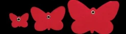 Red Colored Felt Butterflies Christmas Special Assortment 8"