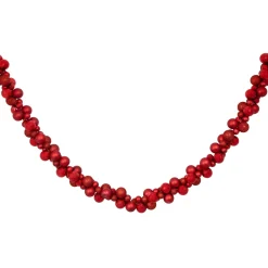 6' Red 3-Finish Shatterproof Ball Christmas Garland