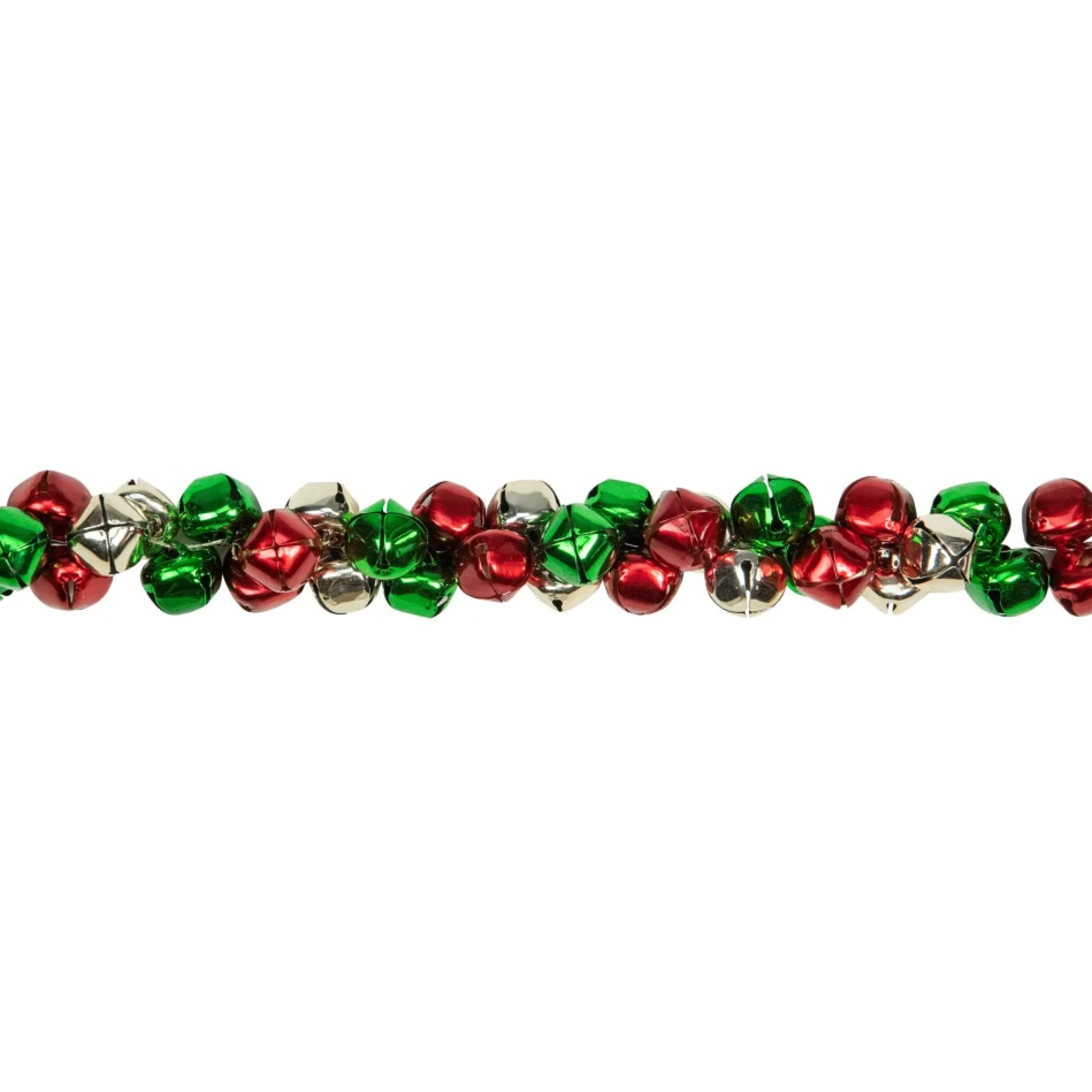 5' Red, Green And Gold Jingle Bell Christmas Garland