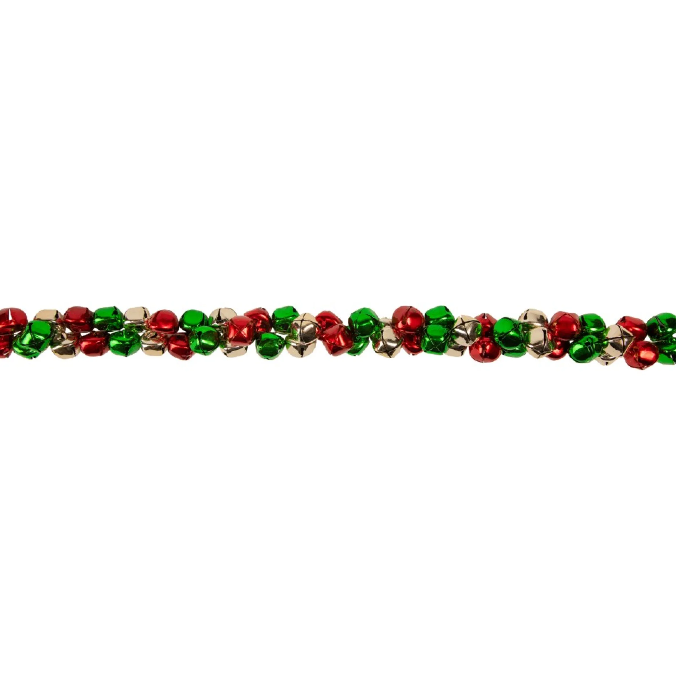 5' Red, Green And Gold Jingle Bell Christmas Garland